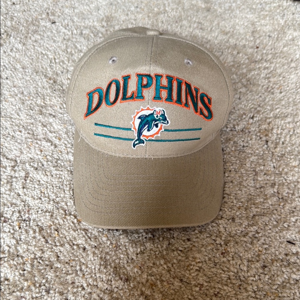 Dolphins Tan Baseball Cap
